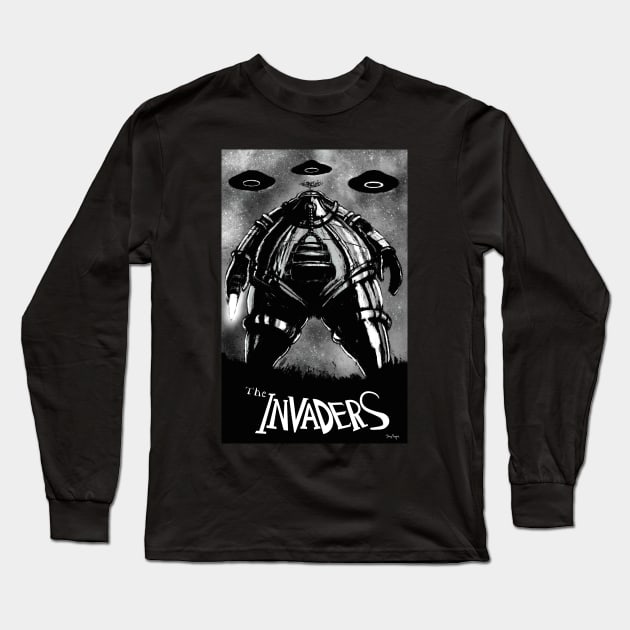 Twilight Zone Invaders Long Sleeve T-Shirt by DougSQ